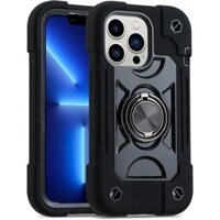 Dành cho iPhone 16 15 14 Plus 13 12 Mini 11 Pro Max 7 8 Plus SE 2020 XR X / XS Max Ốp lưng có giá đỡ vòng xoay 360 độ, Vỏ bảo vệ chống rơi cấp quân sự Vỏ chịu lực nặng chắc chắn Vỏ bền