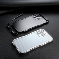 Dành Cho Iphone 16 15 Pro MAX 14 13 12 11 Pro MAX Plus X XR XS MAX 7 8 Plus Vỏ Kim Loại Ốp Lưng Nhôm Khung Giáp