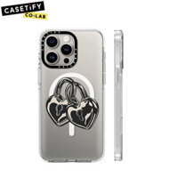 Dành Cho iphone 16 15 Pro Max 15 14 Plus 11 12 13 14 Pro Max Ốp Lưng Khắc Chữ Bên Bảo Vệ Cover Casetify Niche Love Lock Pattern Vỏ Từ Tính Acrylic