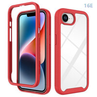 Dành cho iPhone 16E 16 15 14 Plus 13 Pro Max 12 Mini Clear Case, Silicone & PC Hybrid Full-Body Armor Tích hợp khung cản PC Nhiều lớp Vỏ chống sốc hạng nặng cấp quân sự