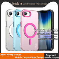 Dành Cho iPhone 16E Ốp Lưng Imak Kẹo TPU Khung + Tấm Cứng PET Từ Tính Cho iPhone16E 2025