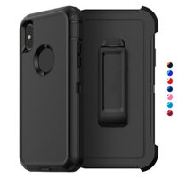 Dành cho iPhone XR X / XS Max 7 8 Plus SE 2020 2022 Vỏ bảo vệ (Kẹp thắt lưng Phù hợp với Otterbox), Vỏ chân đế bảo vệ toàn thân chắc chắn chống sốc chịu lực nặng