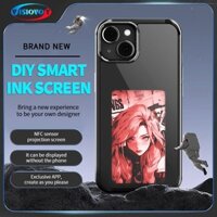 [Dành cho Iphone13 ~ 16pro Max] MINYOU Màn hình Eink 4 màu sáng tạo Ứng dụng NFC thông minh Vỏ điện thoại làm mới cho Iphone 16 14 13 Pro Max Fundas
