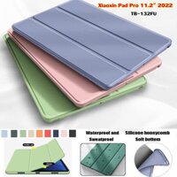 Dành Cho Lenovo Pad Pro 2022 11.2inch Xiaoxin Pad Pro 11.2 2022 TB-132FU Máy Tính Bảng PU Vỏ Thông Minh Đứng Bao Da Silicon Mềm Lật