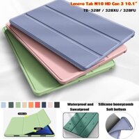 Dành Cho Lenovo Tab M10 HD Gen 3 TB-328F TB-328FU TB-328XU 10.1 Inch Da PU Mềm Silicon Lật Siêu Mỏng Có Thể Gập Lại Đứng Flip Cover