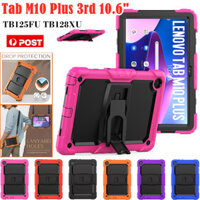 Dành Cho Lenovo Tab M10 Plus Thế Hệ Thứ 3 TB125FU TB128XU 10.6 inch Ốp Lưng An Toàn Cho Trẻ Em Hạng Nặng Cứng Chống Sốc Đứng Cứng Bao Đeo Vai