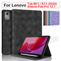 Dành Cho Lenovo Tab M11 K11 2024 Xiaoxin Pad Pro 12.7 Tab P12 12.7inch 2023 Bao Da PU Mềm TPU Ốp điện thoại Có Khe Cắm Bút