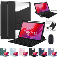 Dành cho Lenovo Tab M11 TB330FU / Xiaoxin Pad 2024 TB331FC Bàn phím Bluetooth có thể tháo rời 11 inch Bàn di chuột có chân đế xoay thông minh Vỏ da PU có khe cắm bút