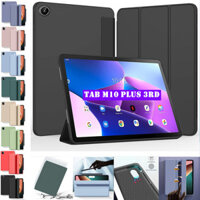 Dành Cho Lenovo Tab P12 TB370FU TB371FC 12.7 "Da PU Đứng Silicon Chống Sốc Lật Mềm TPU Cover