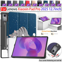 Dành Cho Lenovo Xiaoxin Pad Pro 2025 12.7 inch Idea Tab Pro 12.7 Bao Da PU Có Thể Điều Chỉnh Gấp Đứng