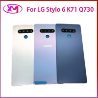 Dành Cho LG Stylo 6 K71 Q730 LMQ730 Mặt Sau Kính Pin Nhà Ở Cửa Có Ống Kính Camera Kính Thay Thế Các Bộ Phận