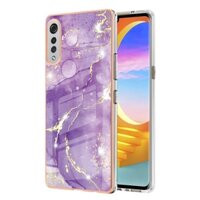 Dành Cho LG Velvet 5G / 4G Mạ Điện Họa Tiết Đá Cẩm Thạch Hai Mặt IMD TPU Chống Sốc