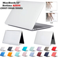 Dành Cho MacBook 12 "Retina A1534 (2017 / 2016 / 2015) Matte Glossy Laptop PC Ốp Lưng Chống Sốc Bảo Vệ Toàn Diện Da Cứng Mỏng