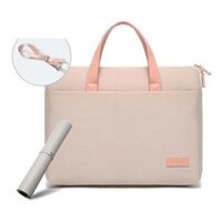 Dành cho MacBook 13,3-14 inch Túi đựng máy tính xách tay siêu mỏng MAHOO 10188 Túi đựng máy tính xách tay Messenger, Màu sắc: Khaki+Xám lót chuột