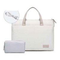 Dành cho MacBook 13,3-14 inch Túi đựng máy tính xách tay siêu mỏng MAHOO 10188 Túi đựng máy tính xách tay Messenger, Màu sắc: Xám + Xám Túi nguồn PU