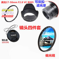 Dành cho máy ảnh DSLR Tamron 17-50mm F2.8, nắp ống kính 72mm + bộ lọc UV + nắp ống kính + bộ phân cực