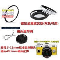 Dành cho máy ảnh Pentax Q 02 Q7 Q10 Q-S1, nắp ống kính 5-15mm + gương UV + nắp ống kính 40.5mm