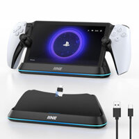 Dành cho máy chơi game PlayStation Portal console dock sạc nhanh PS5 Cổng thông tin phát trực tuyến bảng điều khiển trò chơi đế sạc với đèn RGB và cáp sạc loại C từ tính