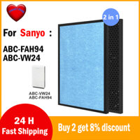 Dành Cho Máy Lọc Không Khí Sanyo ABC-VW24 Kết Hợp Chống Vi Khuẩn HEPA Và Bộ Lọc Carbon ABC-FAH94