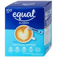 (Dành cho người tiểu đường)👉  Đường ăn kiêng Equal Classic Zero Calorie Sweetener - Thái Lan 👉  Hộp 100 Gói x 1g