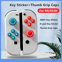 Dành Cho Nintendo Switch & Switch Oled D-pad Cross Direction Button ABXY Key Sticker Joystick Thumb Grip Caps Set, NS Joy-con Skin Case Phụ Kiện Trò Chơi