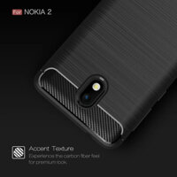 Dành Cho Nokia 2 Ốp Lưng Sợi Carbon Sang Trọng Cho nokia2 Vỏ Điện Thoại TPU Chống Sốc
