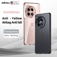 Dành Cho OnePlus ACE 3, 12R 5G Ốp Lưng ELVEV Túi Khí Chống Sốc Chống Vân Tay PC Cứng Pha Lê Trong Suốt Matte Vỏ Điện Thoại