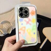 Dành cho ốp điện thoại iPhone IP7 8 11 PRO MAX IP12 IP13 IP14plus IP15 IP15PRO MAX Kính mạ điện Ống kính nâng cao Khung ảnh Vỏ điện thoại chữ đầy màu sắc Bền và chống sốc