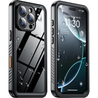 Dành cho ốp lưng iPhone 16 15 14 13 Pro Max chống thấm nước, [Chống rơi quân sự 12 feet] [Chống nước IP68] tích hợp bảo vệ màn hình và ống kính, vỏ bảo vệ toàn thân chống sốc & chống bụi
