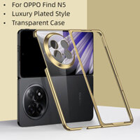 Dành cho Ốp lưng OPPO Find N5 N 5 Vỏ điện thoại lật cứng PC trong suốt mạ điện sang trọng