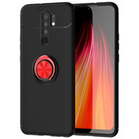 Dành Cho Ốp Xiaomi Redmi 9 [Khóa Vòng Kim Loại] Ốp Lưng TPU Mềm Ốp Lưng Chân Đế Giữ Nhẫn Xoay 360 ° Có Thể Hoạt Động Với Giá Treo Xe Từ Tính Chống Va Đập