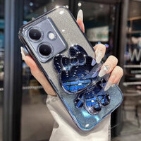 Dành Cho OPPO A3X A3 Ốp Mềm Có Giá Đỡ Thỏ KT Dễ Thương Vỏ Điện Thoại Sáng Bóng