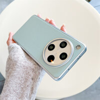 Dành Cho OPPO FIND X8 Pro Ốp Lưng Mạ Điện Lichee Da PU Cứng Chống Vân Tay Vỏ Bảo Vệ Ống Kính Kim Loại