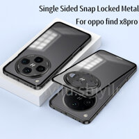 Dành Cho OPPO Find X8 Pro Ốp Lưng Một Mặt Khóa Khung Kim Loại Mờ PC Cứng Vỏ Bảo Vệ Camera