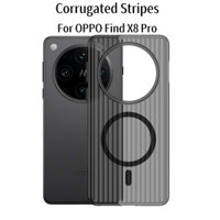 Dành Cho OPPO Find X8 Pro Oneplus 1 + 13 12 Ốp Lưng Siêu Mỏng Sóng Sọc Mờ Trong Suốt Cứng Không Dây Vỏ Từ Tính