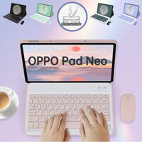 Dành Cho OPPO Pad Neo 2024 11.4 inch OPD2302 OPD2303 OPPO Pad Air 2 Wilress Bàn Phím Bluetooth Chuột Có Bao Da Máy Tính Bảng Trẻ Em Bao Da