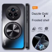 Dành Cho OPPO Realme 14 13 12 11 Pro Plus Ốp điện thoại Cứng AG Mờ Có Giá Đỡ Vòng 360 Nam Châm Sạc Không Dây Bảo Vệ Mặt Sau Ốp điện thoại Cho Realme 14Pro Plus Vỏ