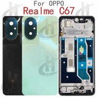 Dành Cho OPPO Realme C67 4G RMX3890 Ốp điện thoại Pin Nhà Ở Khung Giữa + Nút + LCD Khung Trước + Khung Ống Kính Camera