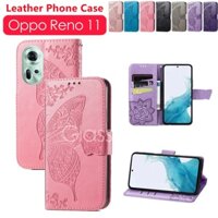 Dành Cho Oppo Reno 11 Vỏ Cho Oppo Reno 11 F Pro 11F 11Pro Reno11F Reno11Pro 5G Tấm Hoa Da Lật Vỏ Điện Thoại Khe Cắm Thẻ Ví Chống Sốc Giá Đỡ Vỏ Bảo Vệ