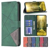 Dành Cho OPPO Reno 13F 4G Reno12F 5G Reno11F Reno13 5G 13F Reno 12F 4G Reno11 / 12 / 13 Vỏ Lật Da Hình Học Khe Cắm Thẻ Bảo Vệ Vỏ Đứng