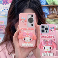 Dành Cho OPPO Reno11 Reno10 Reno8Z Reno7Z 5G Reno 11 11Pro 10Pro 8Z 7Z 9 9Pro 8 8Pro 7 7Pro 6 5Pro Ốp Điện Thoại TPU Mềm 3D Hoạt Hình Dễ Thương Nơ Giai Điệu Chống Rơi Vỏ Bảo Vệ