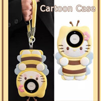 Dành Cho OPPO Reno12 Reno11 Reno8T Reno8Z 5G Reno 8T 8Z 7Z 12 12Pro 11 11Pro 10Pro 9 9Pro 8 5 Vỏ Điện Thoại TPU Mềm 3D Hoạt Hình Dễ Thương Bee Kitty Vỏ Bảo Vệ Chống Rơi Có Dây Buộc
