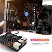 Dành cho Raspberry Pi 3 Model B B + Vỏ nhôm không có quạt làm mát kép A#S [Icebeauty888.vn]