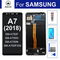 Dành Cho Samsung Galaxy A7 2018 A750 A750FN Màn Hình Hiển Thị LCD Bộ Số Hóa Cảm Ứng Thay Thế Hội Với Các Bộ Phận Khung