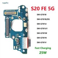 Dành Cho Samsung Galaxy S20 FE 5G G781B G781U G781 Bảng Sạc USB Dock Cổng Kết Nối Bộ Sạc Loại C Cắm Mic Cáp Mềm S20FE