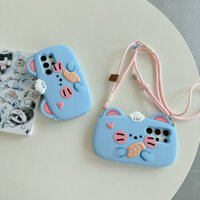 Dành Cho Samsung Galaxy S24 Ulta S24Plus S23Plus S23Fe S23U Ốp Lưng Hoạt Hình Chuột Xanh Vỏ Silicon Chống Sốc