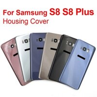 Dành Cho Samsung Galaxy S8 Plus G955 S8 G950 Pin Mặt Sau Cửa Sau Kính Bảng Điều Khiển Vỏ + Camera Kính Thay Thế Ống Kính