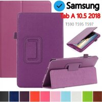Dành Cho Samsung Galaxy Tab A 10.5 2018 SM-T590 T595 T597 Vỏ Máy Tính Bảng Da Đứng Mỏng Lật Kinh Doanh Vỏ Bảo Vệ