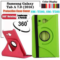 Dành Cho Samsung Galaxy Tab A 7.0 (2016) SM-T280 SM-T285 7.0 "Vỏ Da Lật Thời Trang Bảo Vệ Máy Tính Bảng Da 360° Vỏ bọc đứng xoay