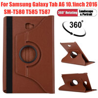 Dành Cho Samsung Galaxy Tab A6 10.1inch 2016 SM-T580 T585 T587 360° Xoay Flip Case Trẻ Em Máy Tính Bảng Bao Mi pad Xoay Capa Da PU Đứng Vỏ Bảo Vệ